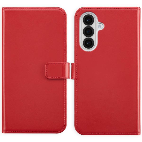 Selencia Echt Lederen Bookcase Samsung Galaxy A36  - Rood