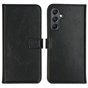 Selencia Echt Leren Bookcase Samsung Galaxy A25 (5G) - Zwart