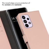 Selencia Echt Leren Bookcase Samsung Galaxy A33 - Dusty Pink