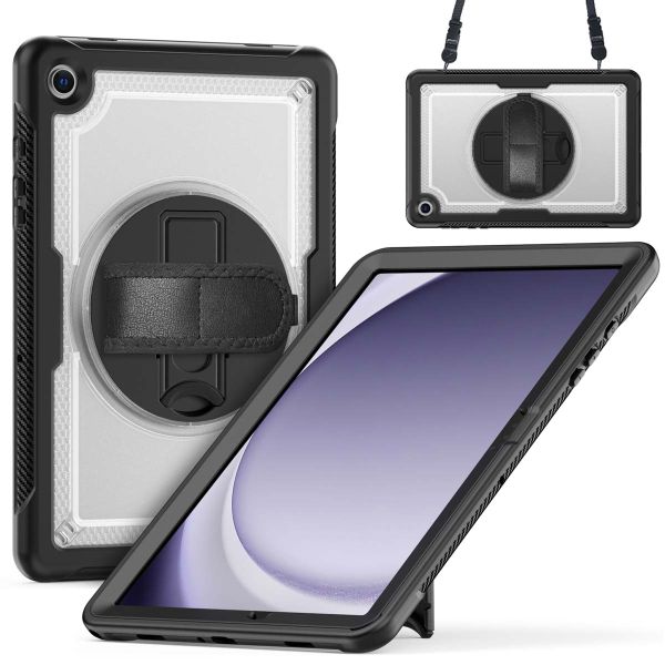 Accezz Rugged Backcover met schouderstrap Samsung Galaxy Tab A9 Plus - Transparent