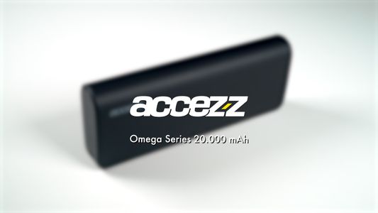 Accezz Omega Series - Powerbank - 20.000 mAh - USB-A & USB-C - Power Delivery - 35 Watt - Zwart