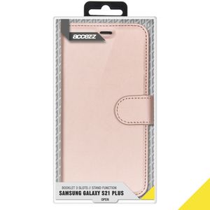 Accezz Wallet Softcase Bookcase Galaxy S21 Plus - Rosé Goud