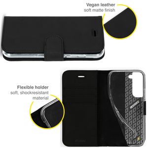 Accezz Wallet Softcase Bookcase Samsung Galaxy S21 FE - Zwart