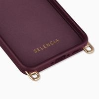 Selencia Rivièra MagSafe Backcover met afneembare haakjes Samsung Galaxy A36 / A56 - Bold Burgundy