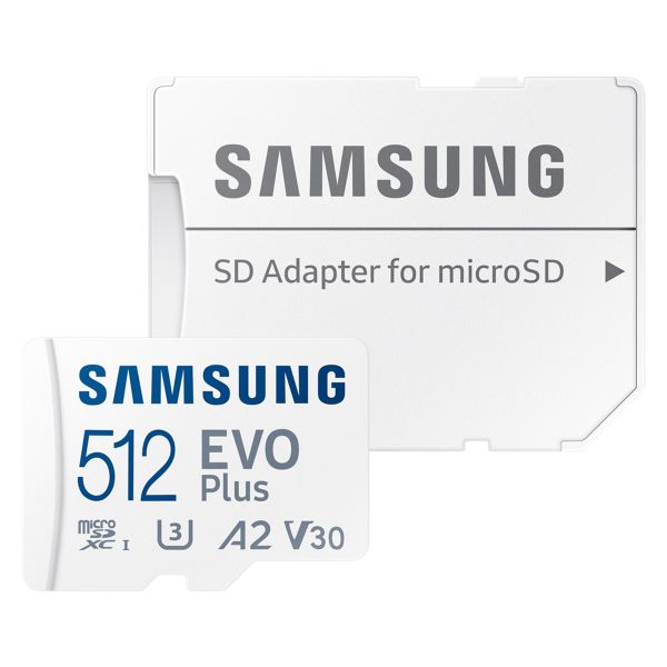 Samsung EVO Plus microSD 2024 - 512GB - inclusief SD Adapter - UHS-I/U3/Full HD/4K UHD