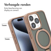 Accezz Ring Stand Backcover met MagSafe Apple iPhone 15 Pro - Brown