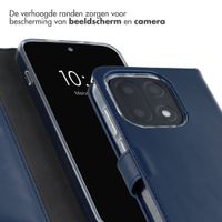 Selencia Echt Leren Bookcase OnePlus 15 - Donkerblauw