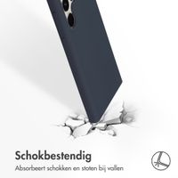 Accezz Liquid Silicone Backcover Samsung Galaxy S23 Ultra - Donkerblauw