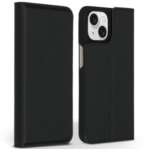 Accezz Premium Leather Slim Bookcase iPhone 15 - Zwart