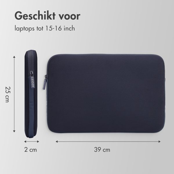 Accezz Basis Laptop hoes 15-16 inch - Laptopsleeve - Blauw