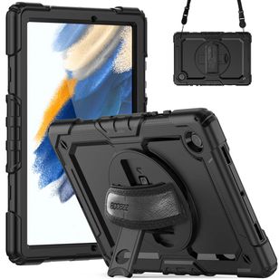 Accezz Rugged Backcover met schouderstrap Samsung Galaxy Tab A8 - Zwart