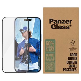 PanzerGlass Ultra-Wide Fit Screenprotector incl. applicator in Fabrieksverpakking Apple iPhone 16 / 15