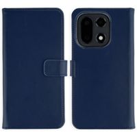 Selencia Echt Leren Bookcase OnePlus 15 - Donkerblauw