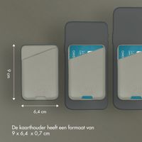 Accezz Leather Cardholder MagSafe - Kaarthouder met MagSafe - Light Grey