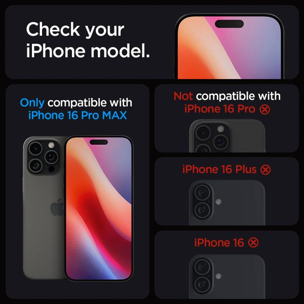 Spigen GLAStR Privacy EZ Fit Screenprotector + Applicator Apple iPhone 16 Pro Max
