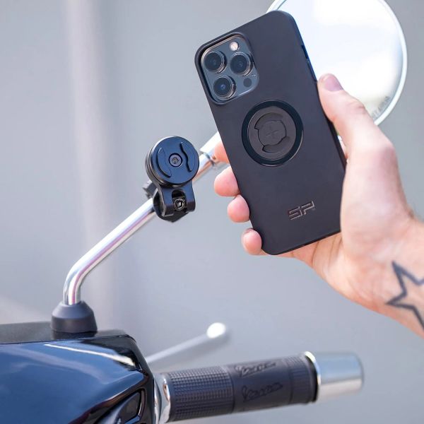 SP Connect Mirror Mount Pro SPC+ Telefoonhouder Scooter / Motor - Spiegel bevestiging - Zwart