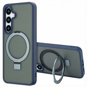 Accezz Ring Stand Backcover met MagSafe Samsung Galaxy S24 - Blauw