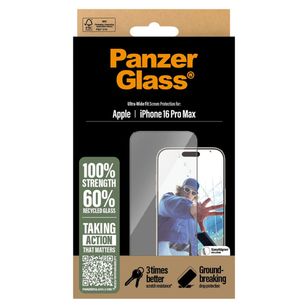 PanzerGlass Ultra-Wide Fit Anti-Bacterial Screenprotector iPhone 16 Pro Max