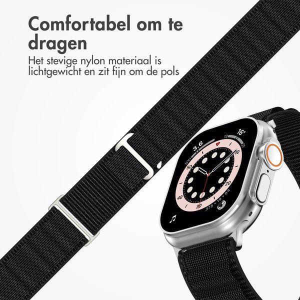 Accezz Nylon Alpine bandje Apple Watch | 38/40/41/42 mm - Zwart