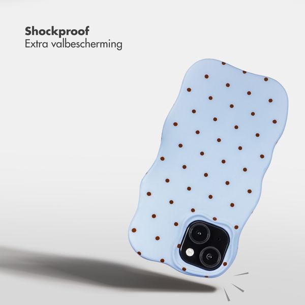 Selencia Vivid Wavy Backcover met MagSafe Apple iPhone 15 - Happy Dots Digital Sky