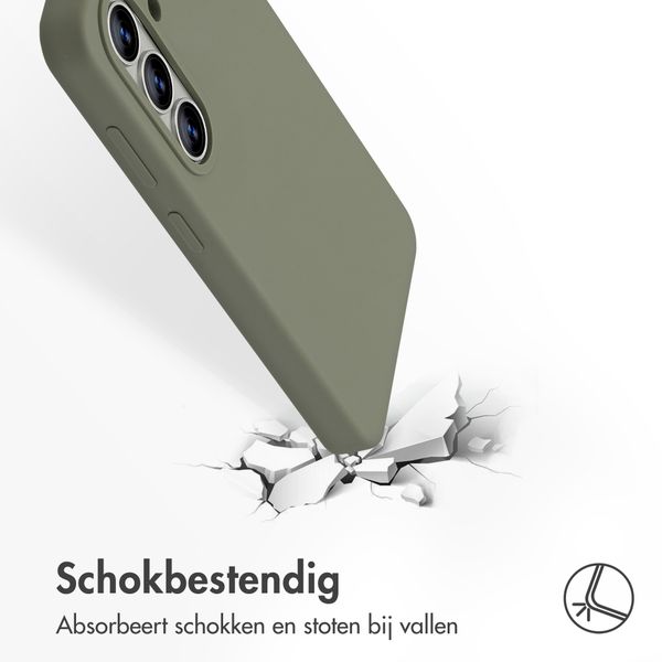 Accezz Liquid Silicone Backcover met MagSafe Samsung Galaxy S26 - Cooper Green