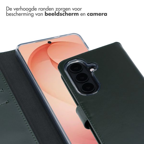Selencia Echt Leren Bookcase Samsung Galaxy S26 Plus - Groen