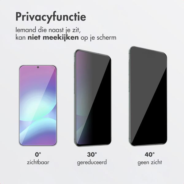 Accezz Gehard Glas Privacy Screenprotector + Applicator Samsung Galaxy A57 (5G)