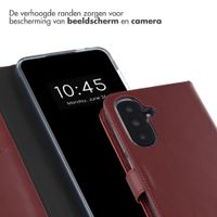 Selencia Echt Leren Bookcase Samsung Galaxy A37 (5G) - Burgundy