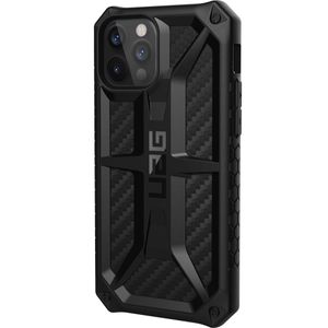 UAG Monarch Backcover iPhone 12 (Pro) - Carbon Fiber Black