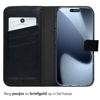 Selencia Echt Leren Bookcase Apple iPhone 17 Pro - Black