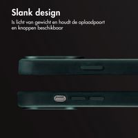 Accezz Vintage Leather Magsafe Backcover iPhone 14 Pro - Smokey Green