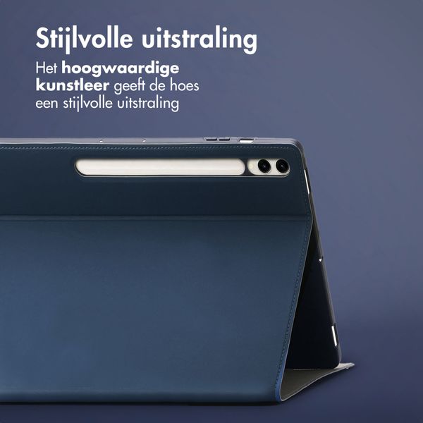 Accezz Classic Tablet Case Samsung Galaxy Tab S10 Plus / Tab S9 FE Plus / Tab S9 Plus - Donkerblauw