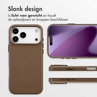 Accezz MagSafe Leather Backcover Apple iPhone 17 Pro Max - Coffee
