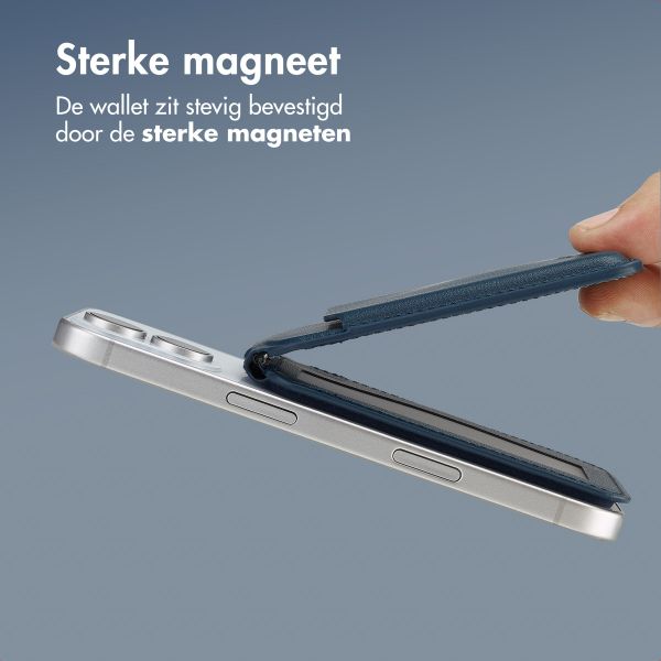 Accezz Leren Wallet met standaard voor MagSafe - Nightfall Blue