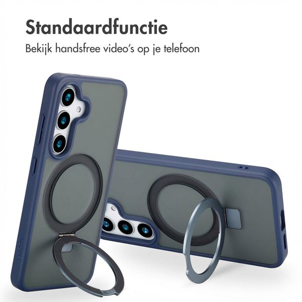 Accezz Ring Stand Backcover met MagSafe Samsung Galaxy S25 Plus - Blauw