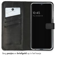 Selencia Echt Leren Bookcase Samsung Galaxy A25 (5G) - Zwart