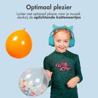 imoshion Draadloze Kinderkoptelefoon LED Light Cat Ear - Met AUX kabel - Lichtblauw