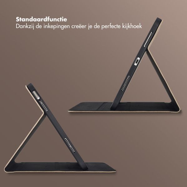 Selencia Riva Bookcase Apple iPad 11 (2025) 11 inch A16 / iPad 10 (2022) 10.9 inch - Mocha Brown
