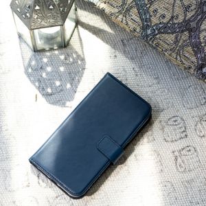 Selencia Echt Lederen Bookcase iPhone 11 - Blauw