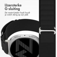 Accezz Nylon Alpine bandje Samsung Galaxy Watch 9 (40/44mm) / Watch 8 (40/44mm) / Classic (46mm) - Zwart