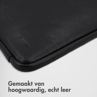 Accezz Leather Laptop hoes met rits 15-16 inch - Laptopsleeve - Zwart