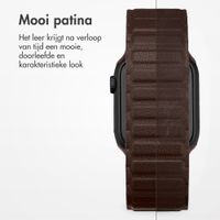 Accezz Magnetisch echt lederen bandje Apple Watch | 38/40/41/42 mm - Chocolate Brown
