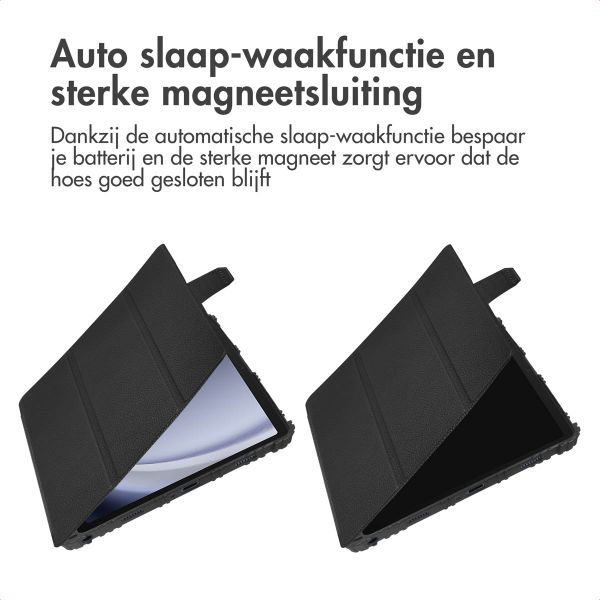 Accezz Rugged Trifold Bookcase Samsung Galaxy Tab A9 Plus - Zwart