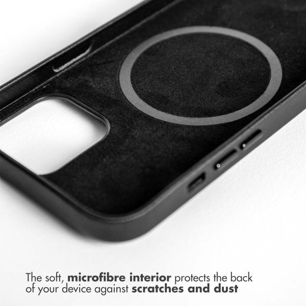 Accezz Leather Backcover met MagSafe Apple iPhone 14 Plus - Zwart