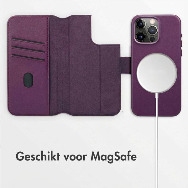 Accezz Leather Bookcase 2-in-1 met MagSafe Apple iPhone 15 Pro Max - Heath Purple