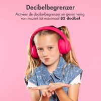 imoshion Draadloze Kinderkoptelefoon LED Light - Decibelbegrenzer - Met AUX kabel - Hot Pink