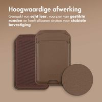 Accezz Leren Wallet met standaard voor MagSafe - Coffee Brown