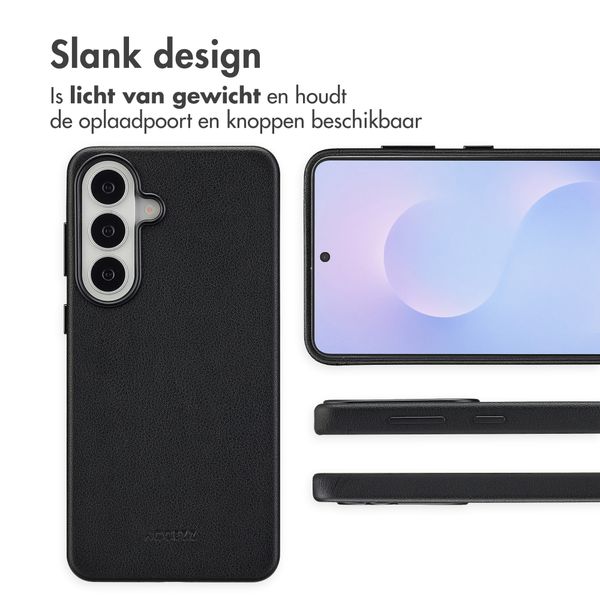 Accezz MagSafe Leather Backcover Samsung Galaxy S26 Plus - Onyx Black