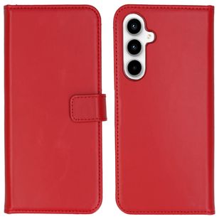 Selencia Echt Lederen Bookcase Samsung Galaxy A35 - Rood