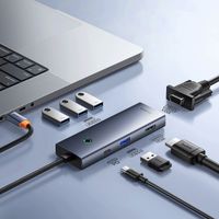 Baseus UltraJoy 7-in-1 USB-C Hub - 4K 60Hz - 100 Watt opladen - Docking station - Space Grey